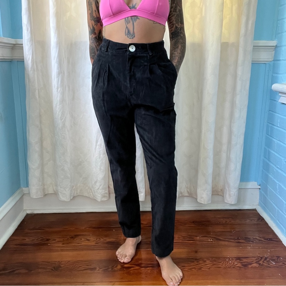 field day san francisco velvet cotton long perfect pant high rise size medium